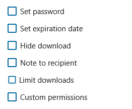 Checkboxes in Files sharing